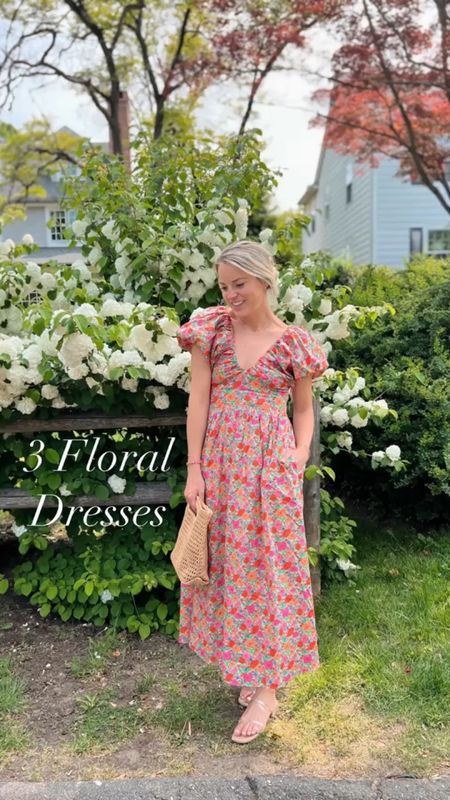1, 2, or 3? Which floral dress is your favorite?! Thinking of wearing the green and white tiered one to a wedding in a few weeks!

#LTKwedding #LTKstyletip #LTKSeasonal