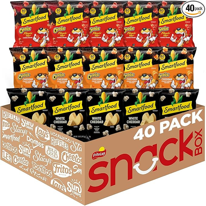 Smartfood Popcorn, White Cheddar and Flamin' Hot White Cheddar Variety Pack, 0.5 Ounce (Pack of 4... | Amazon (US)