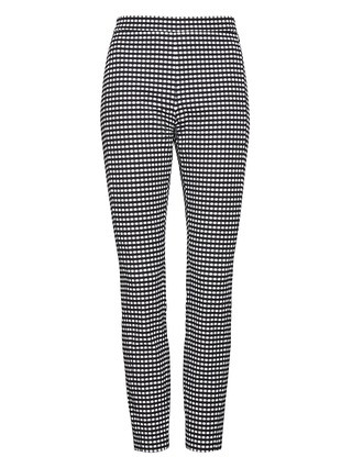 Banana Republic Womens Devon Legging-Fit Gingham Bi-Stretch Ankle Pant Black & White Size 0 | Banana Republic US