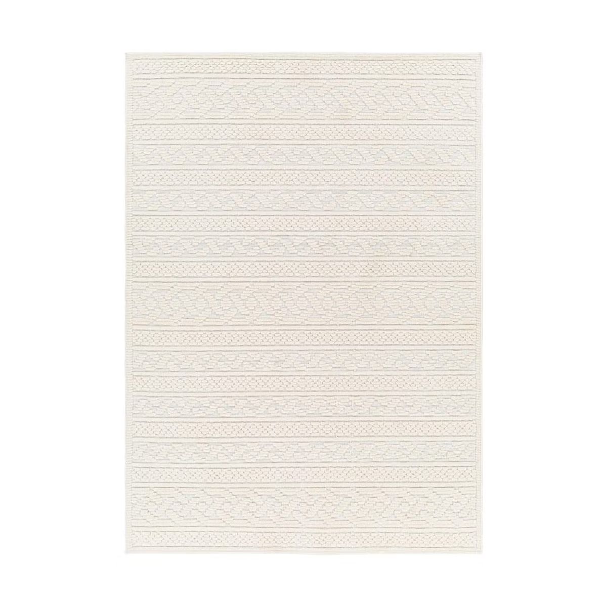 Mark & Day Cedar Falls Washable Woven Indoor Area Rugs Cream | Target