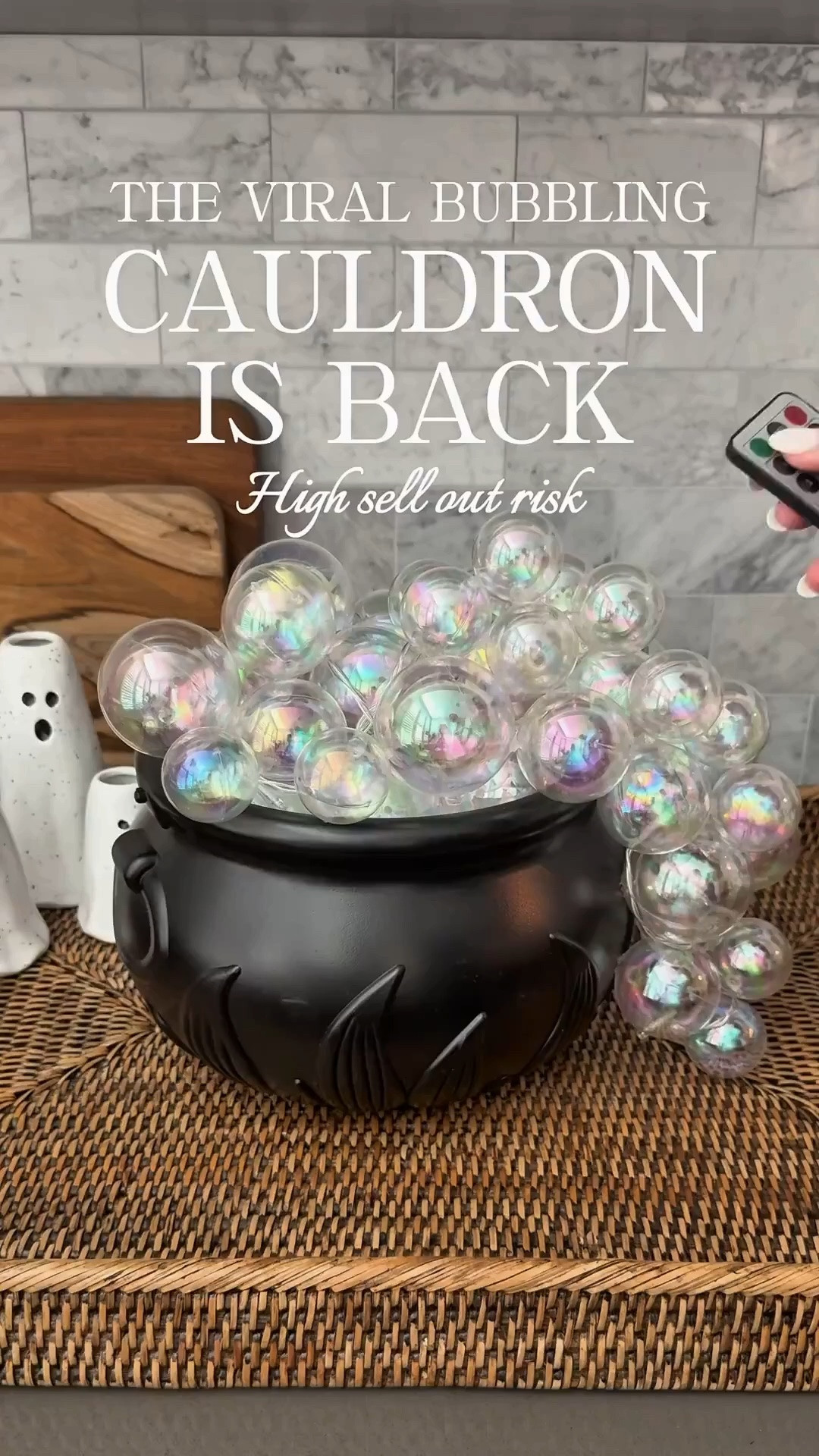 Super simple to set up, and would be a great craft to do with kids! I recommend getting glue dots (I'll link those too) to help the bubbles stick together. 🎃 It was a hit all season long!

‼️High sell out risk! ‼️ 

Summerween, Halloween decorations, witch cauldron, bubbling cauldron, viral Halloween decor, Amazon Halloween, witch decor, Harry Potter party, Harry Potter decor, magic decor

#LTKSeasonal #LTKHome #LTKdayinmylife