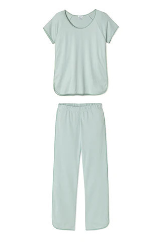 Pima Short-Long Set in Parisian Green | Lake Pajamas