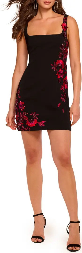 Tina Floral Embellished Cocktail Minidress | Nordstrom