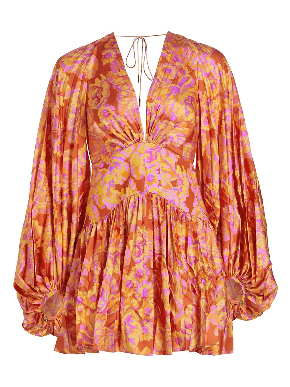 Marion Balloon-Sleeve Minidress | Saks Fifth Avenue