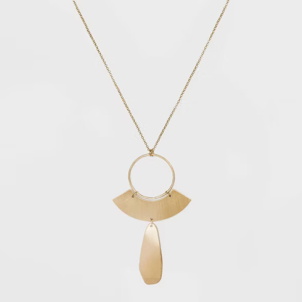 Worn Gold Pendant Necklace - Universal Thread™ Gold | Target