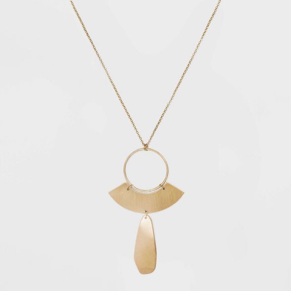 Worn Gold Pendant Necklace - Universal Thread™ Gold | Target