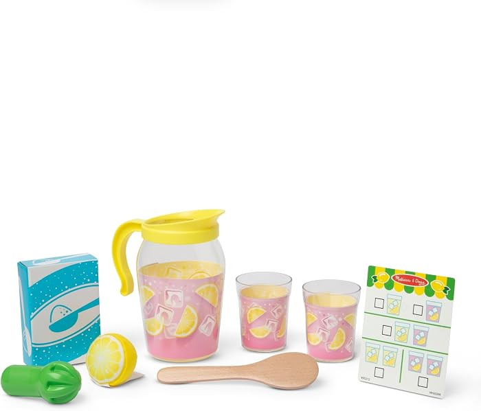 Melissa & Doug Lemonade Pretend Play Food and Drink Toy Set with Pitcher and Glasses, Ages 3+ | Amazon (US)