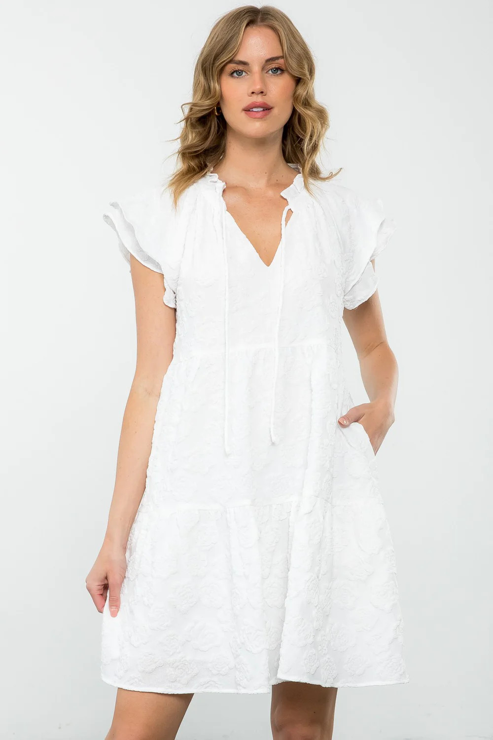 Elmy Flutter Sleeve Dress | Shop BIRDIE