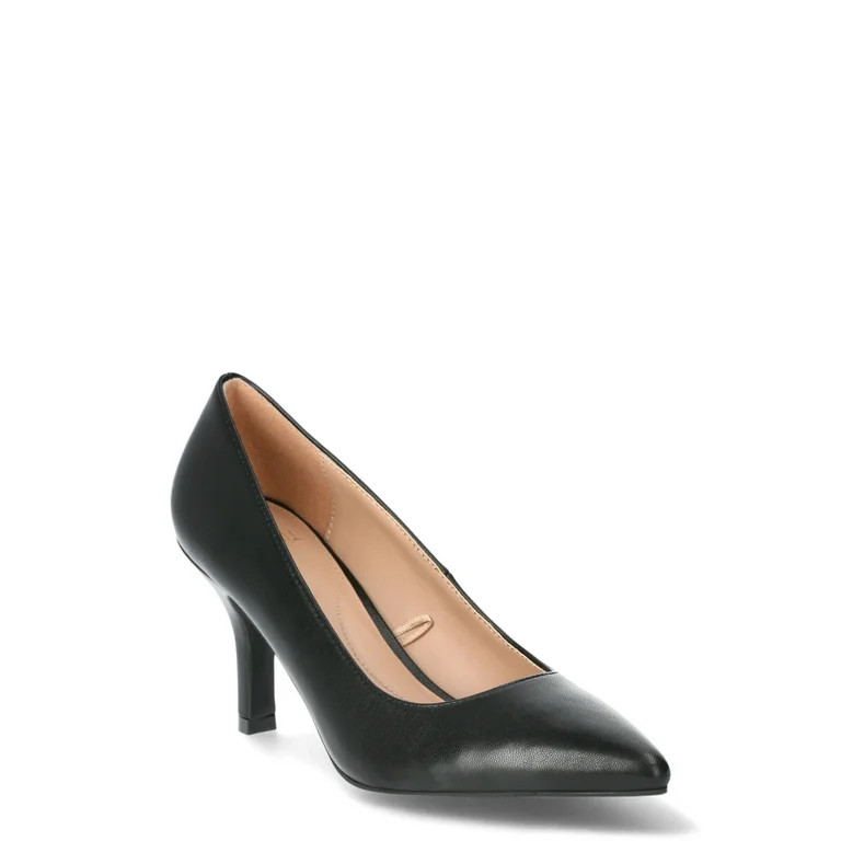 Time and Tru Women's Pointed Toe Pump Dress Heels - Walmart.com | Walmart (US)