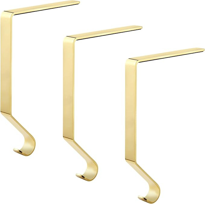 Sunshane Christmas Stocking Holders Metal Mantel Stocking Hanger Hooks Fireplace Hang Grips for C... | Amazon (CA)