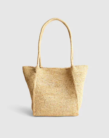 The Lexington Small Tote in Raffia | Madewell