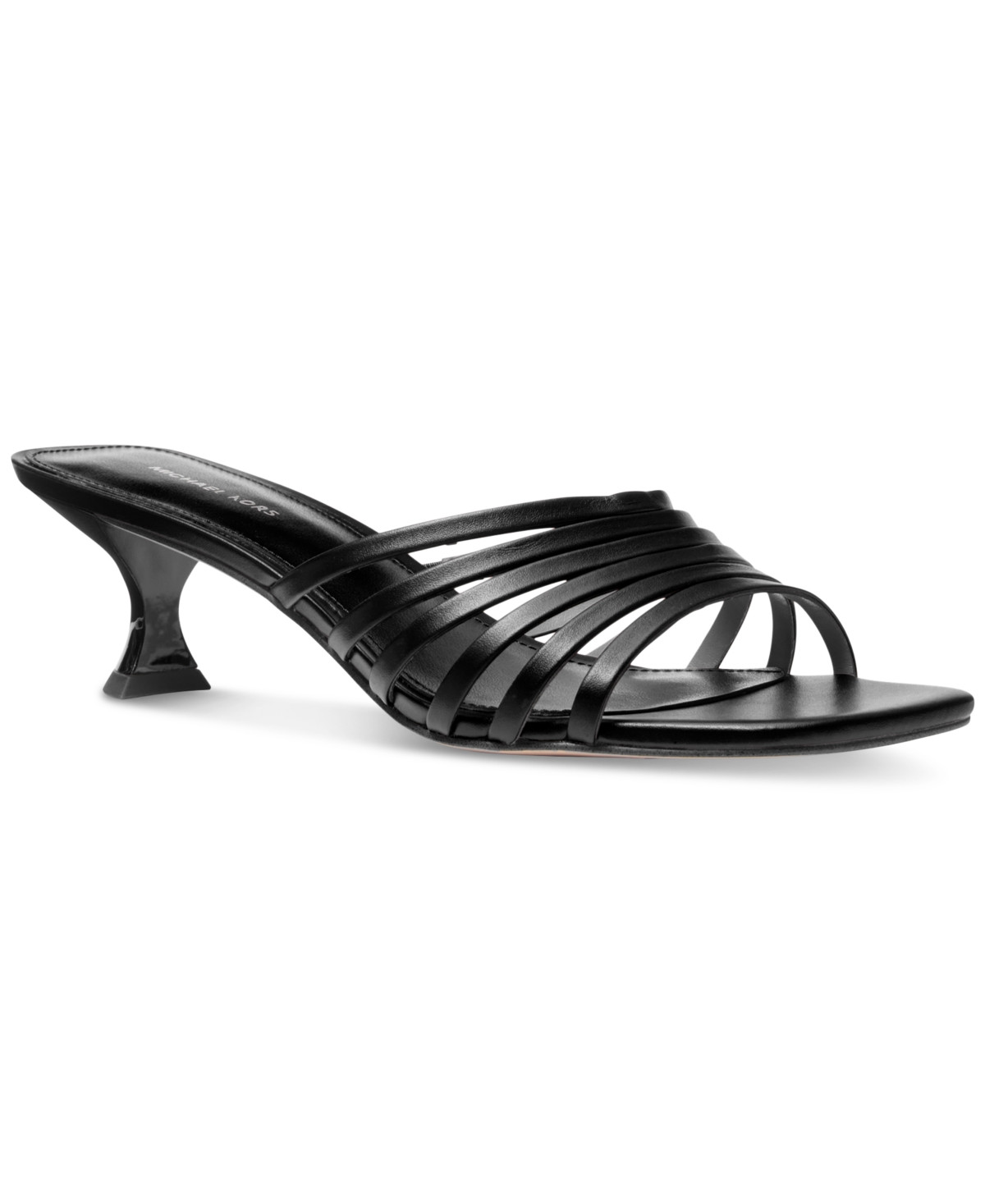 Michael Michael Kors Women's Haisley Kitten Heel Sandals - Black | Macy's