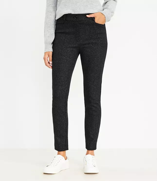 Sutton Skinny Pants in Shimmer | LOFT