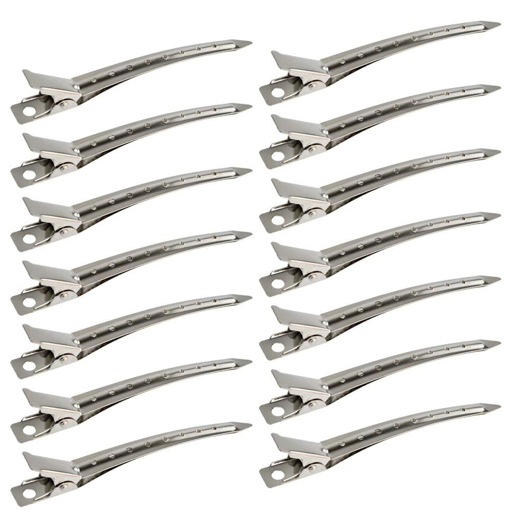 24 Packs Duck Bill Clips, Bantoye 3.5 Inches Rustproof Metal Alligator Curl Clips with Holes for ... | Amazon (US)