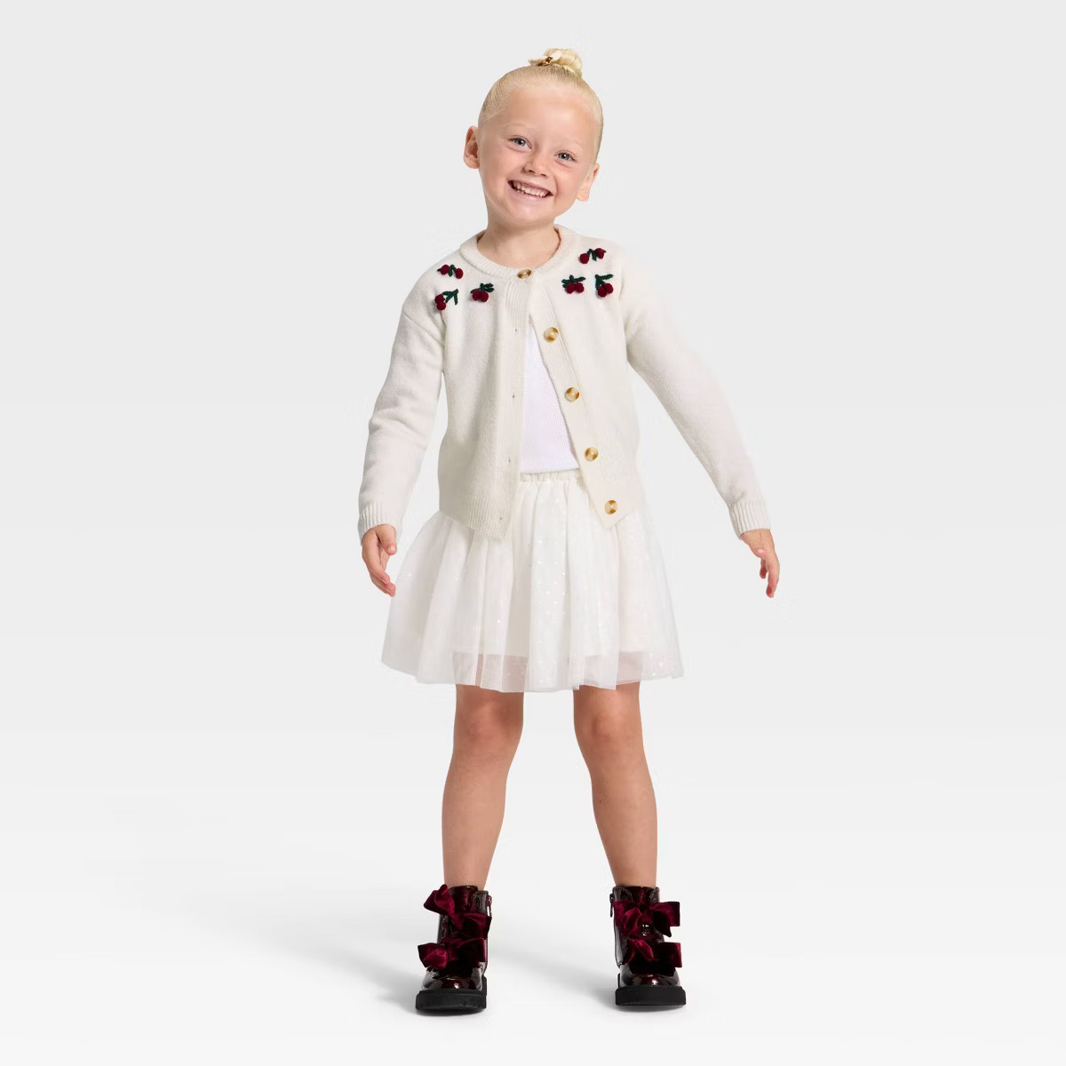 Toddler Girls' Crewneck Cardigan - Cat & Jack™ | Target