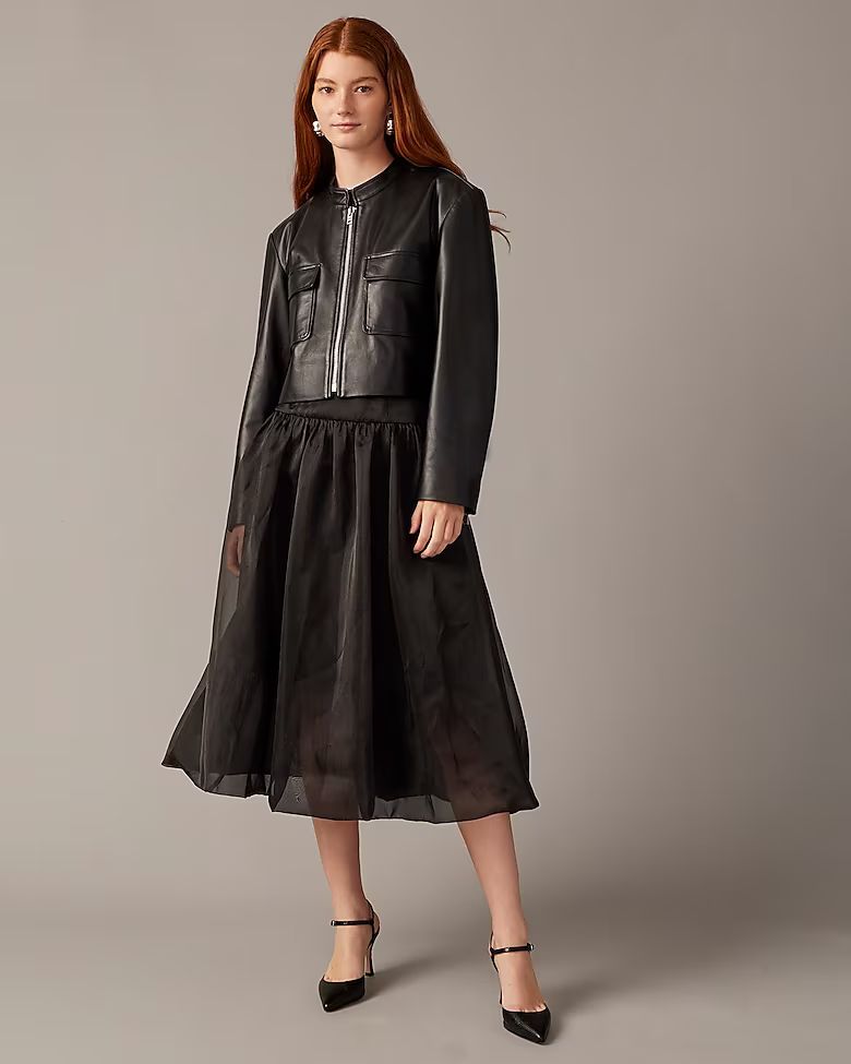 Collection Jodie leather lady jacket | J.Crew US