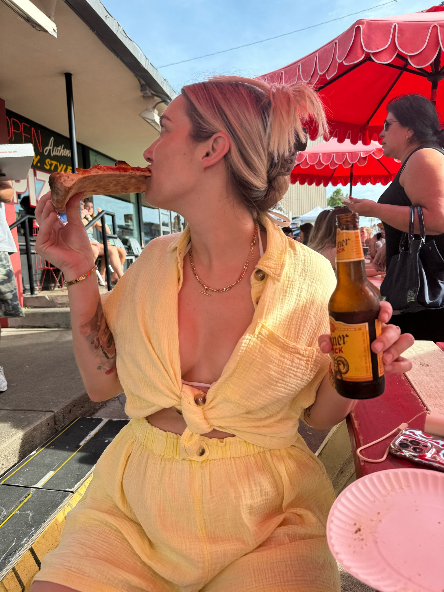 Surviving the heat in a lightweight yellow textured co ord 

#LTKtravel #LTKuk #LTKsummer