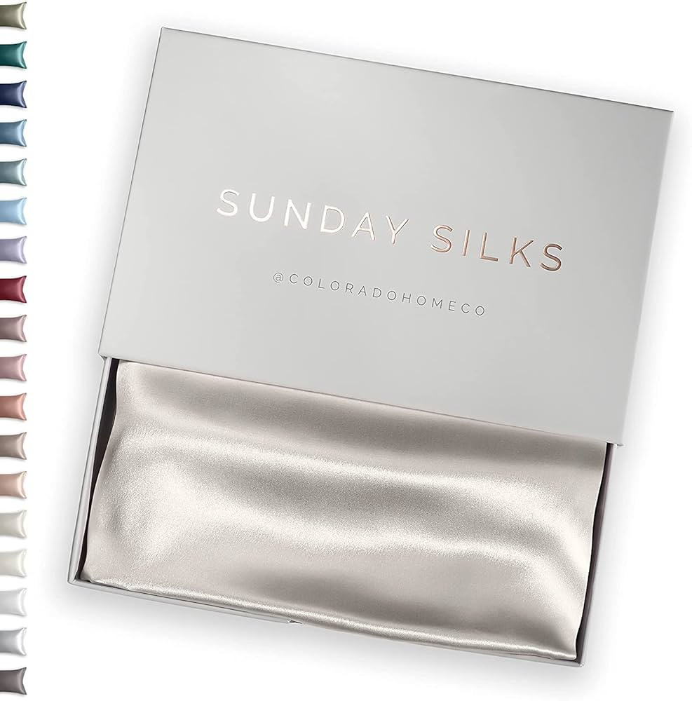 Colorado Home Co - Silk Pillowcase for Hair and Skin - Queen Size - Highest Grade 6A - Soft Acne ... | Amazon (US)