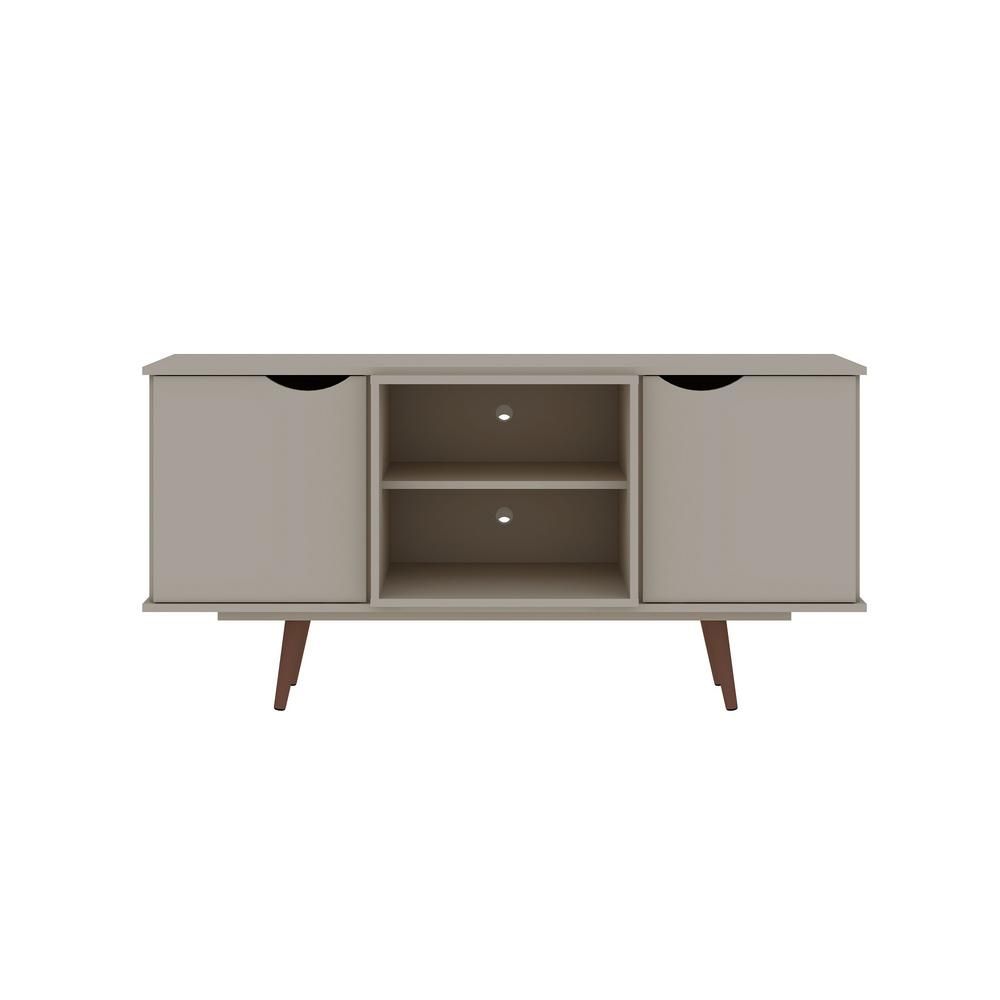 Manhattan Comfort Hampton 53.54 in. Off White TV Stand Fits TV's up to 46 in. with Cable Management | The Home Depot