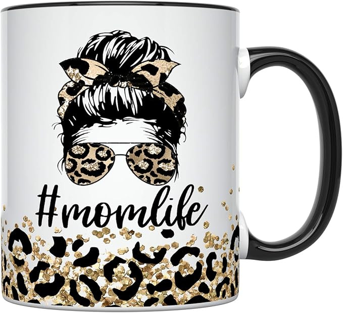 YouNique Designs Mom Life Coffee Mug, 11 Ounces, Unique Mothers Day Gift From Daughter and Son, B... | Amazon (US)