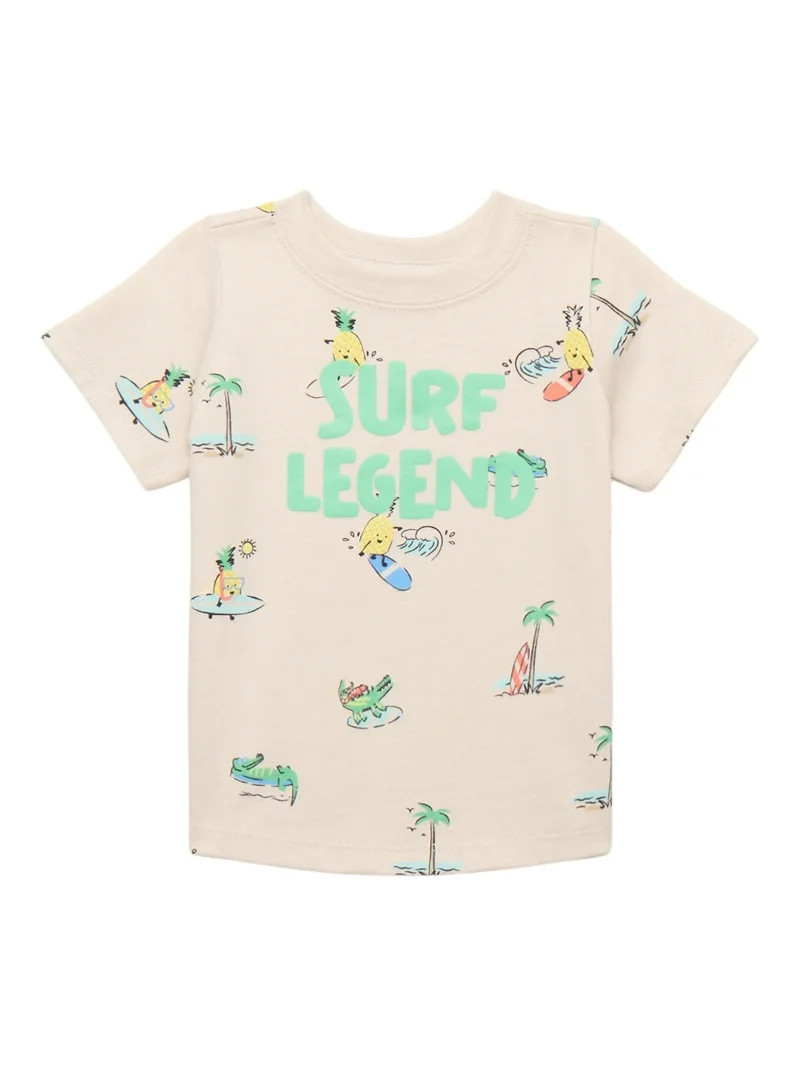 Garanimals Baby Boy Printed T-Shirt with Short Sleeves, Sizes 0M-24M | Walmart (US)
