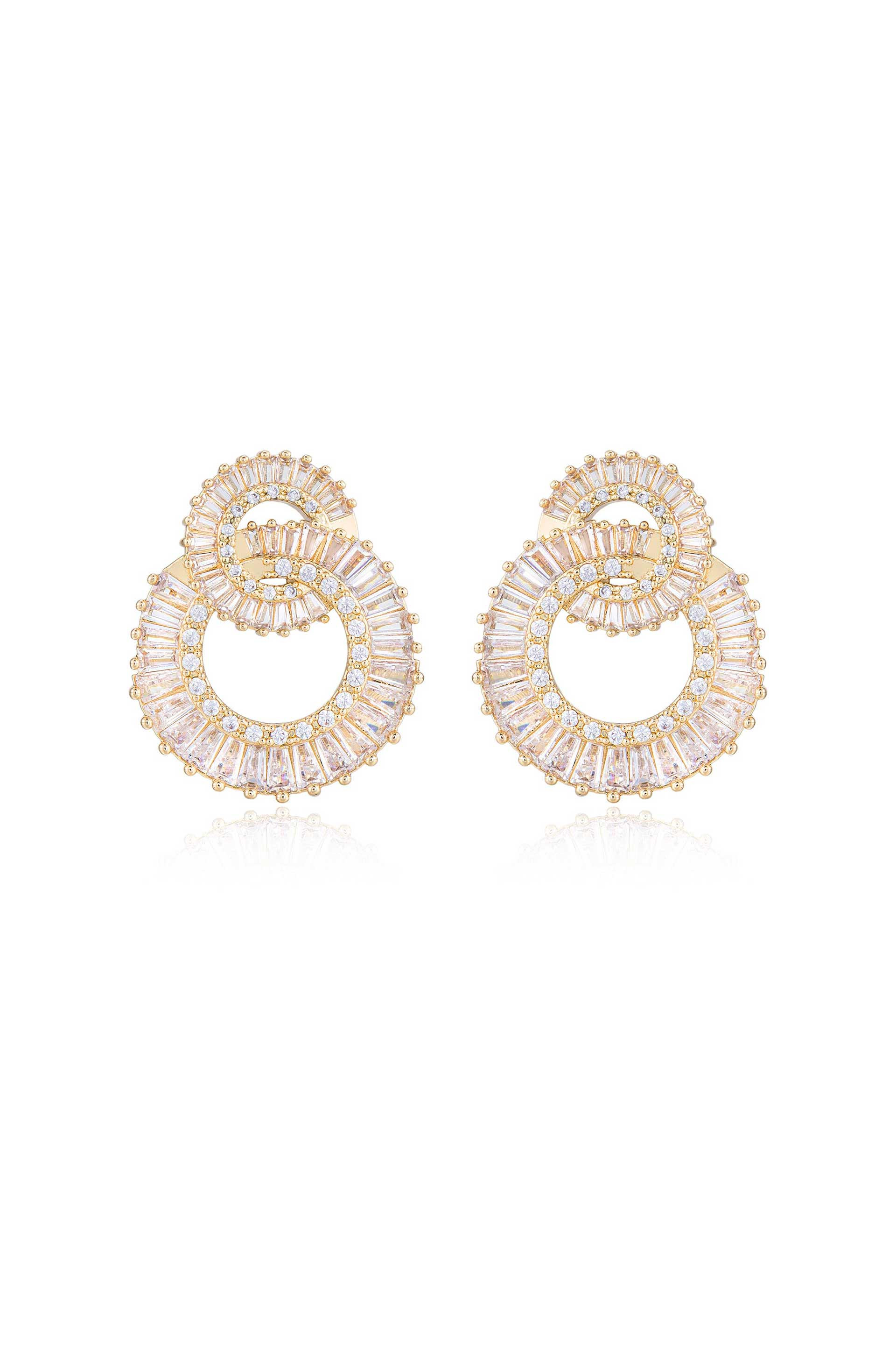Rotating Circles Crystal Earrings | Ettika
