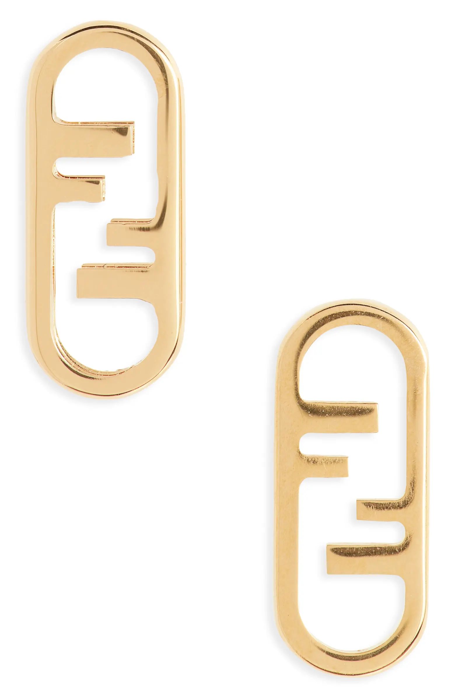 Fendi FF Logo Oval Stud Earrings | Nordstrom | Nordstrom