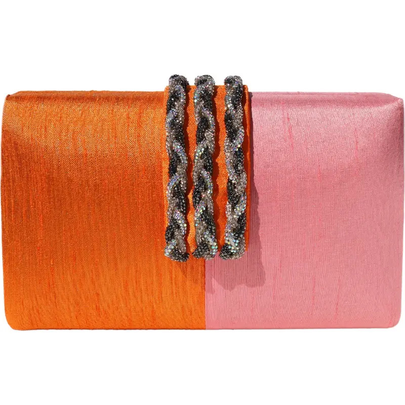 Simitri Color Block Braided Clutch in Royal at Nordstrom | Nordstrom