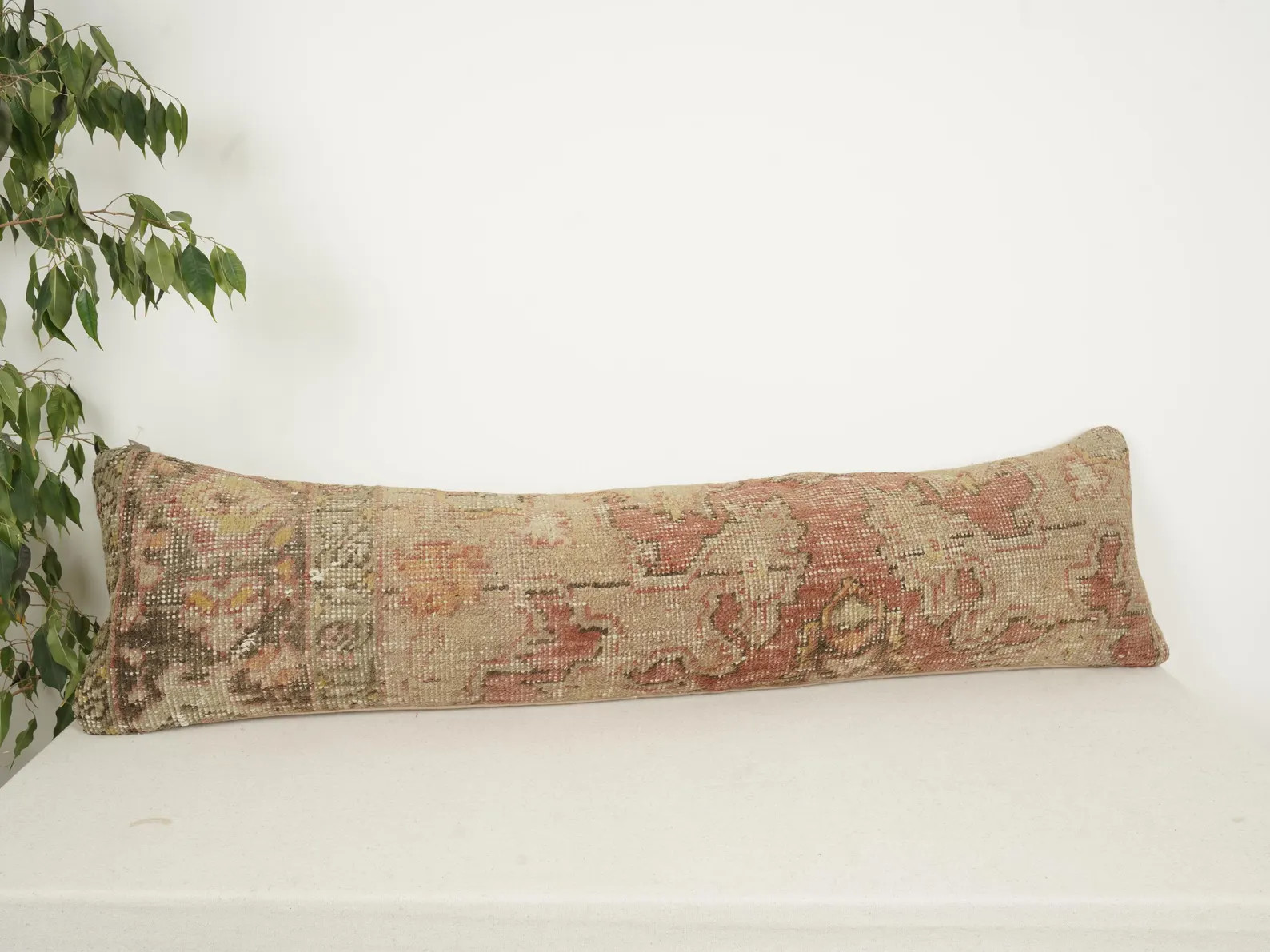 Vintage Turkish Kilim Pillow Cover: Handwoven Wool-Cotton Blend (12x48 inch) | Etsy (Global)