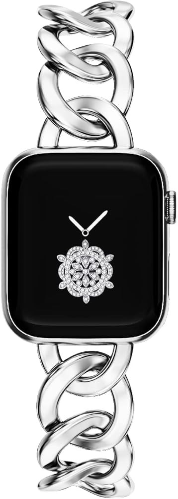 Kolgios 38/40/41mm 42/44/45mm Cool Women Chain Smartwatch Bands Compatible for Apple Watch Bands ... | Amazon (US)