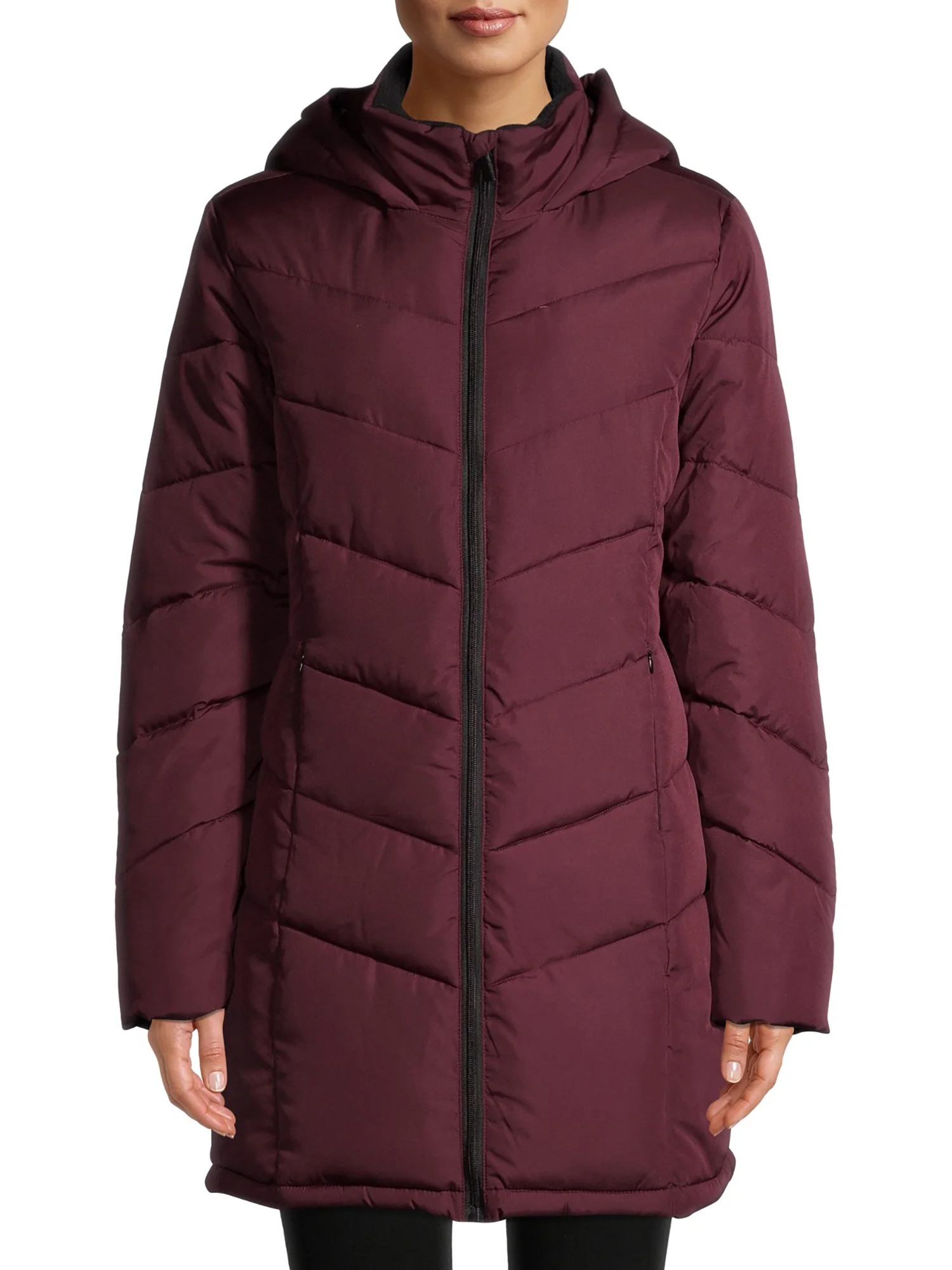 Big Chill Women's Chevron Quilted Puffer Coat | Walmart (US)
