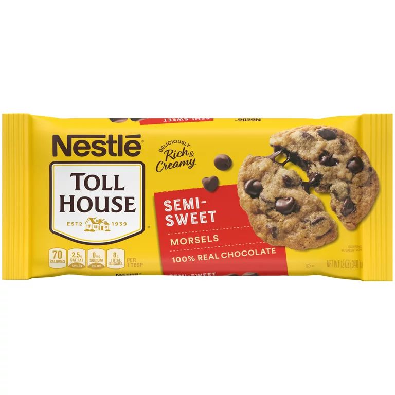 Nestle Toll House Semi Sweet Chocolate Baking Chips, 12 oz Bag | Walmart (US)