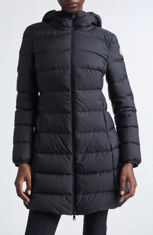 Moncler Gie Water Resistant Down Long Coat in Black at Nordstrom, Size 00 | Nordstrom