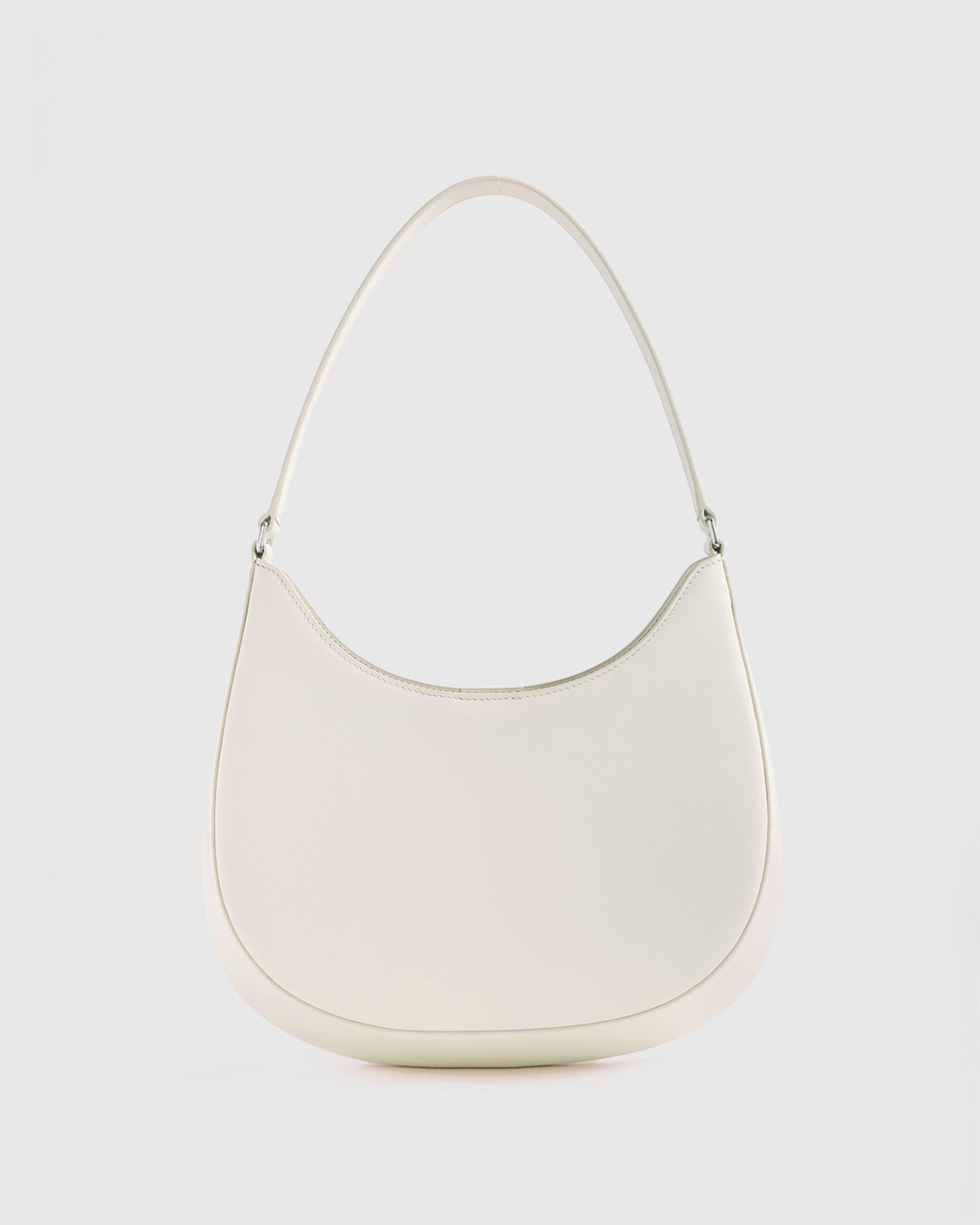 Quince | Women's Italian Abrasivato Leather Shoulder Bag in White, Italian Leather | Quince