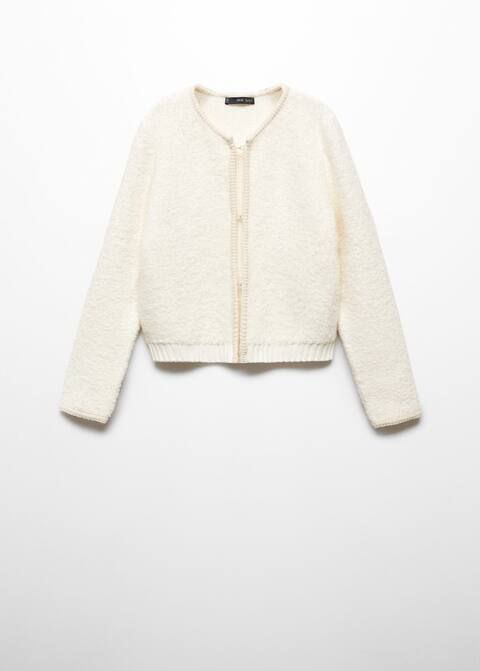 Contrast trims cardigan -  Women | Mango USA | MANGO (US)