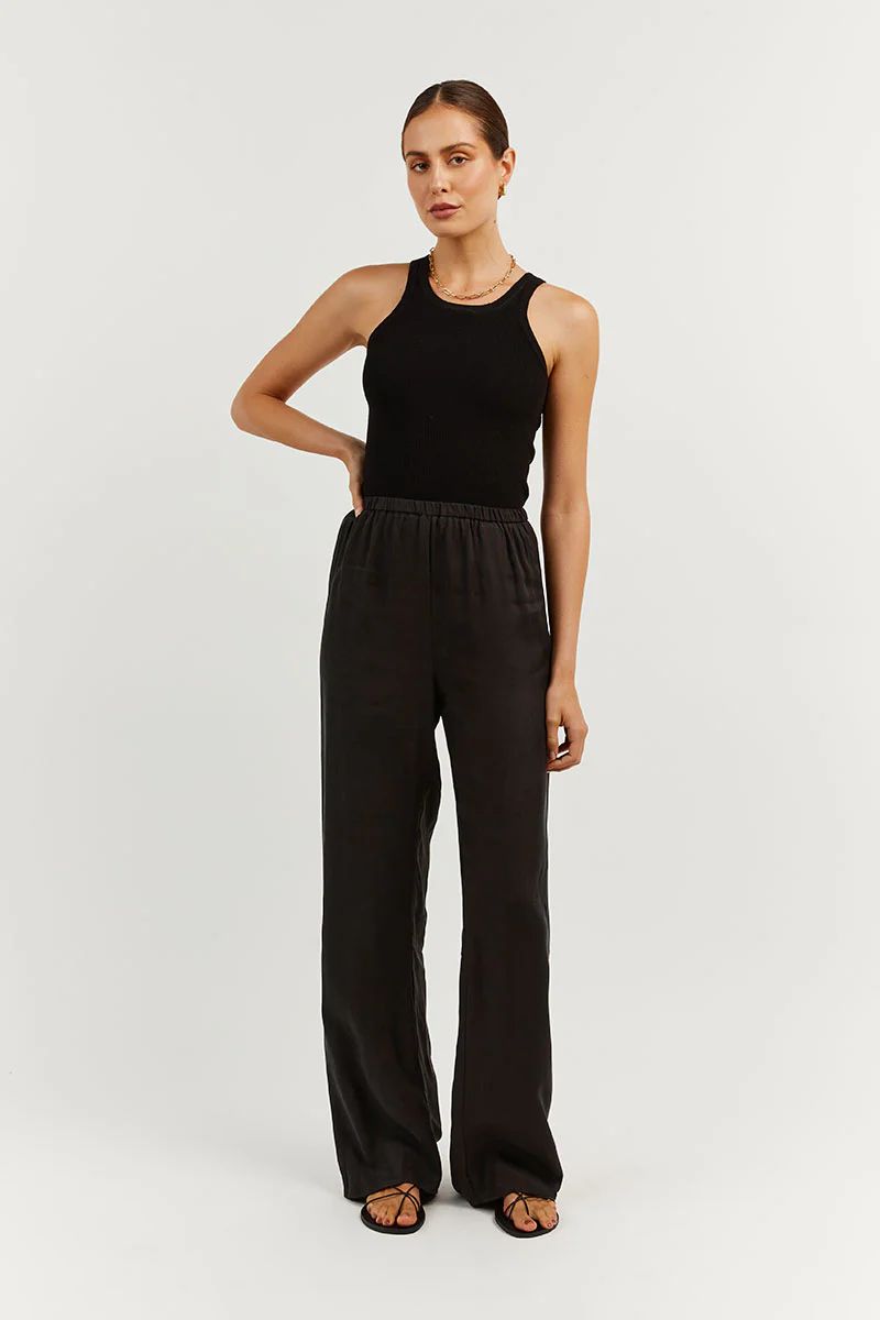 MARCO BLACK RELAXED PANT | DISSH