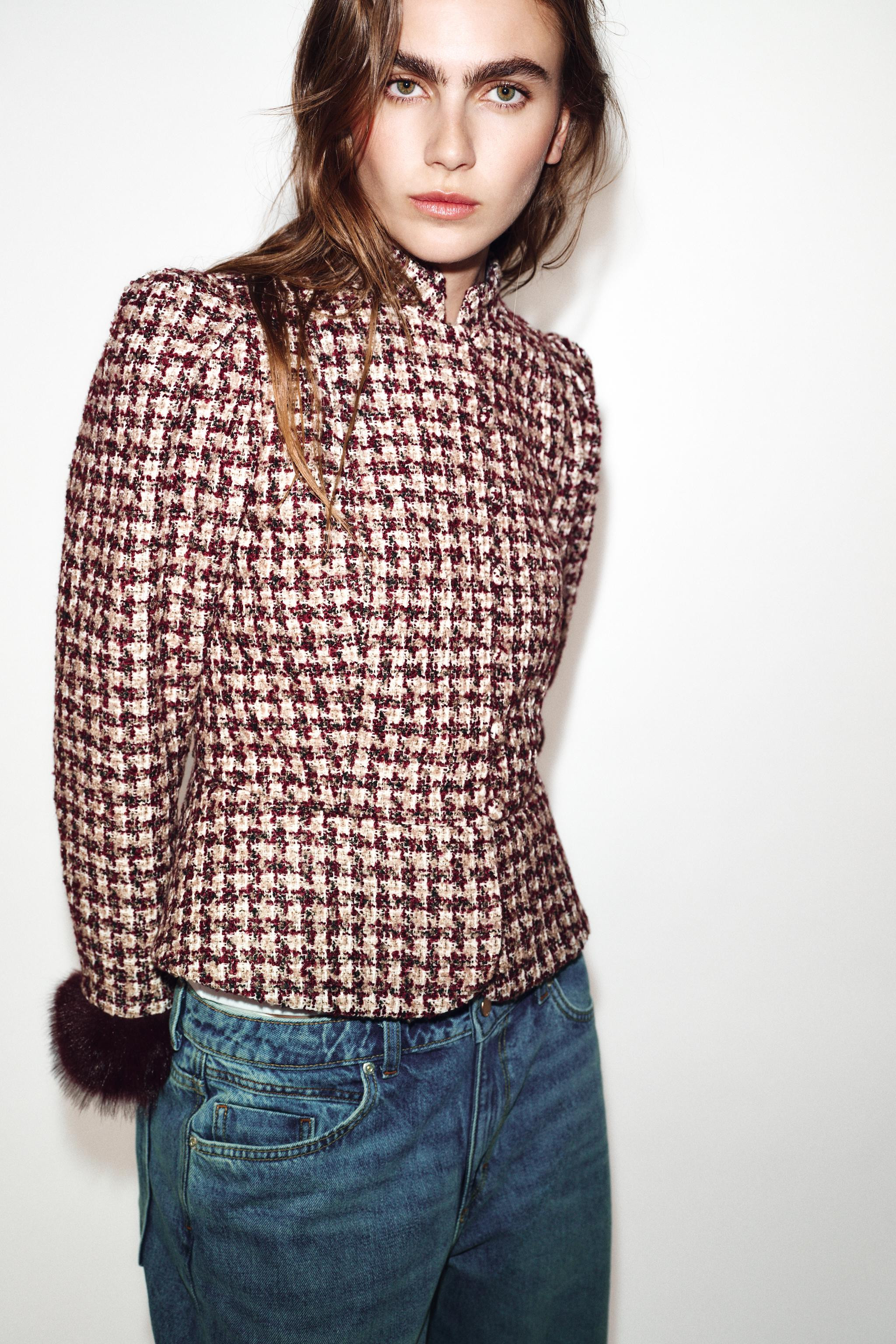 HAIRY CUFF STRUCTURE BLAZER | Zara US