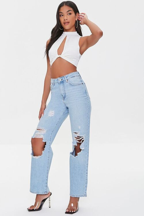 Premium Destroyed 90s-Fit Jeans | Forever 21 (US)