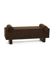 55x21.5 Velvet Cushioned Fluted Bench With Bolster Pillows | Furniture & Lighting | Marshalls | Marshalls