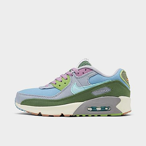 Nike Big Kids' Air Max 90 SE Casual Shoes in Blue/Worn Blue Size 5.0 | Finish Line (US)
