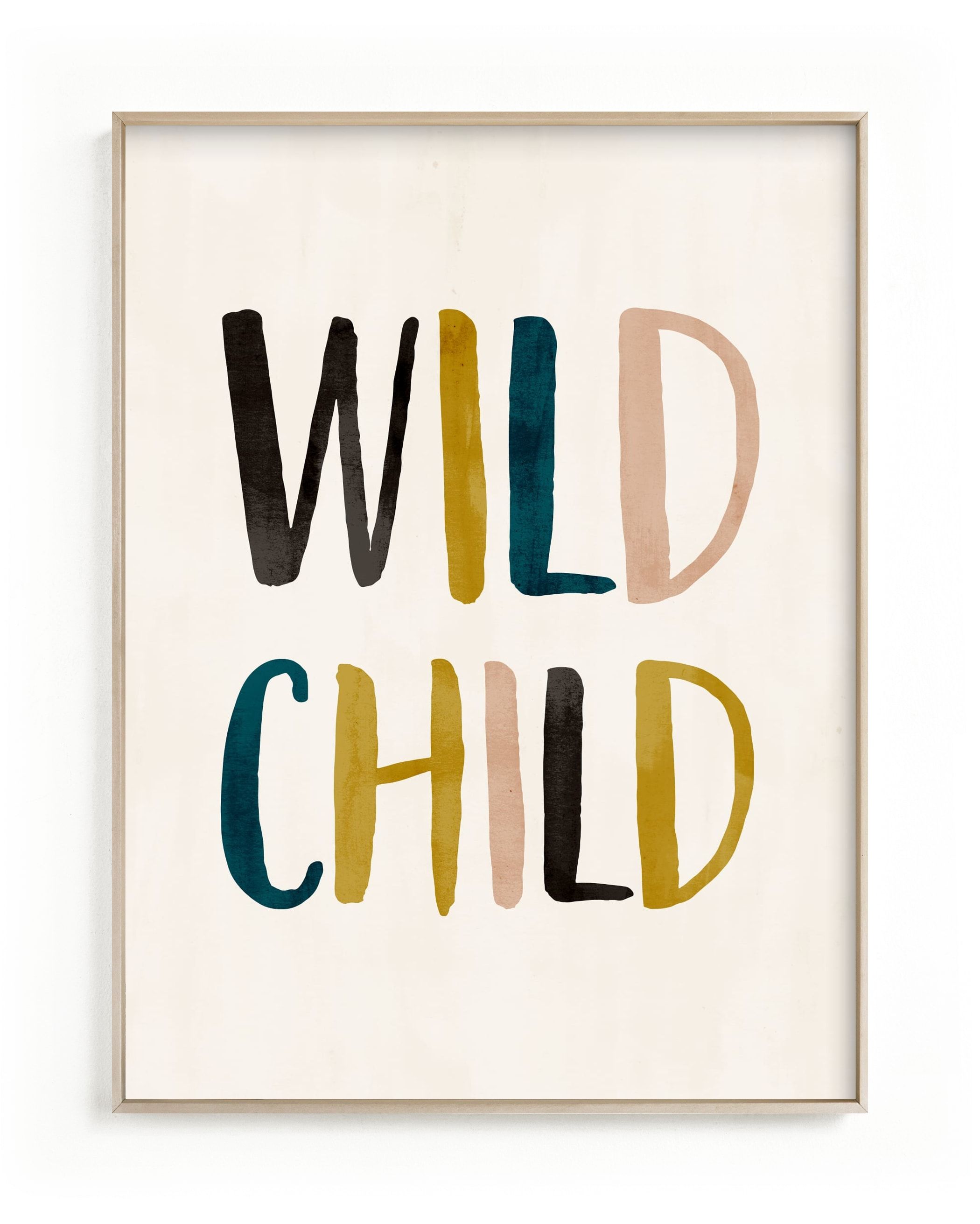 "Wild Child Typographic" - Mixed Media Limited Edition Art Print by Iveta Angelova. | Minted