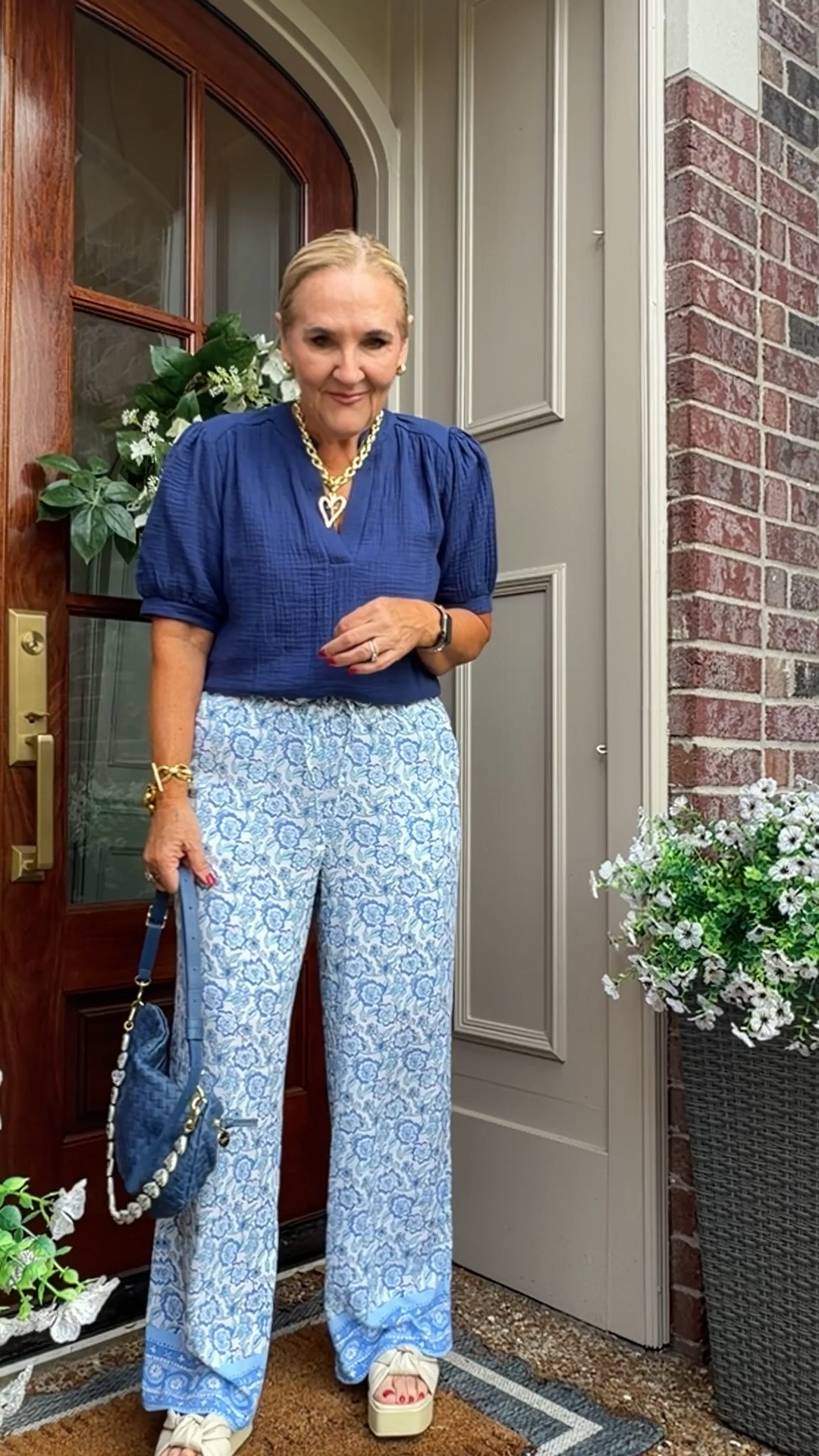 Summer outfit when you don’t want to wear shorts 
Pants are a medium regular they’re supposed to be an ankle 
Top size small 15% off with code NANETTE15
30% off my jewelry at Allie & Bess this weekend code SUMMER

#LTKSaleAlert #LTKOver40 #LTKSeasonal