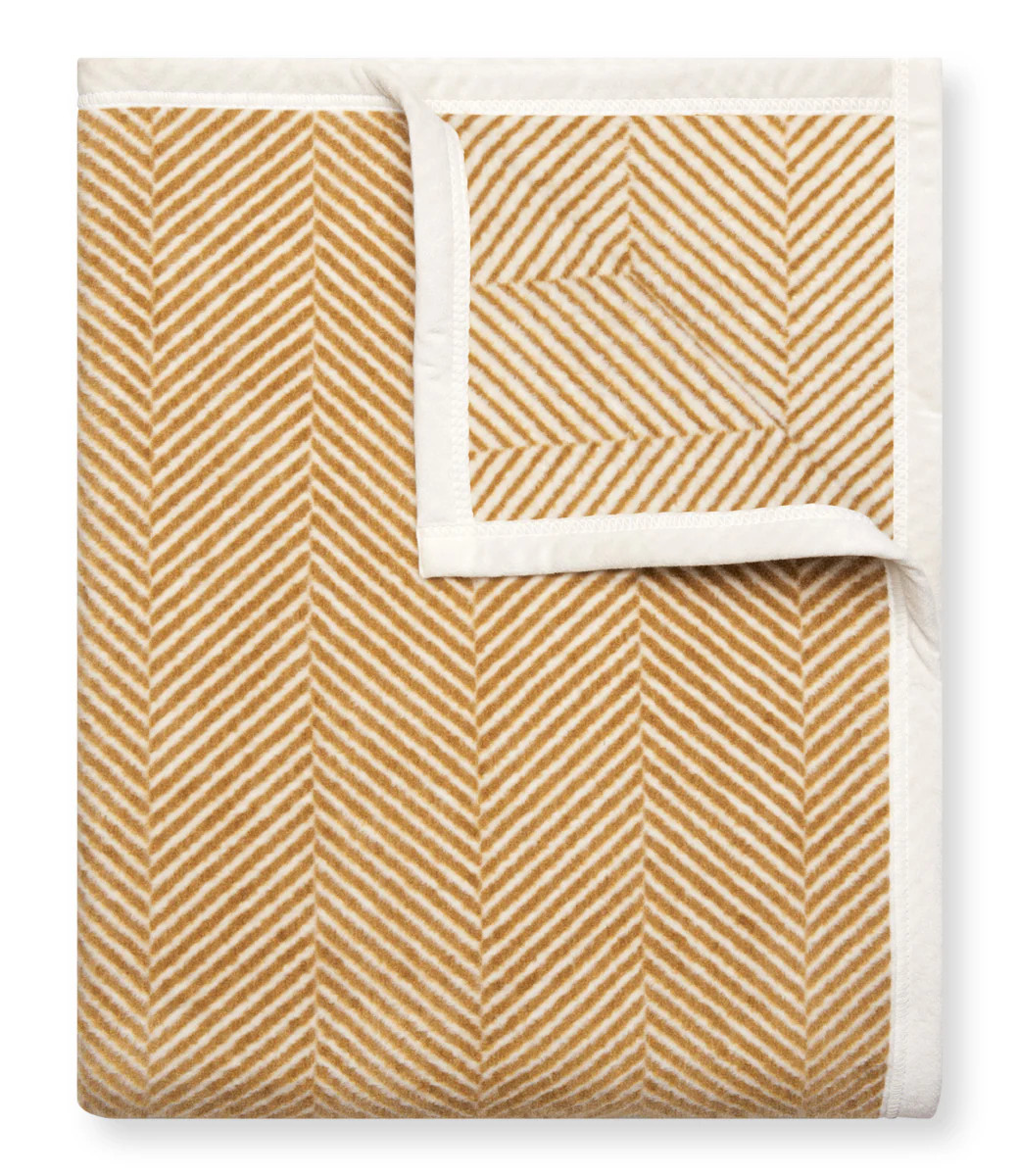 Harborview Herringbone Hazelnut Throw Blanket | ChappyWrap | ChappyWrap