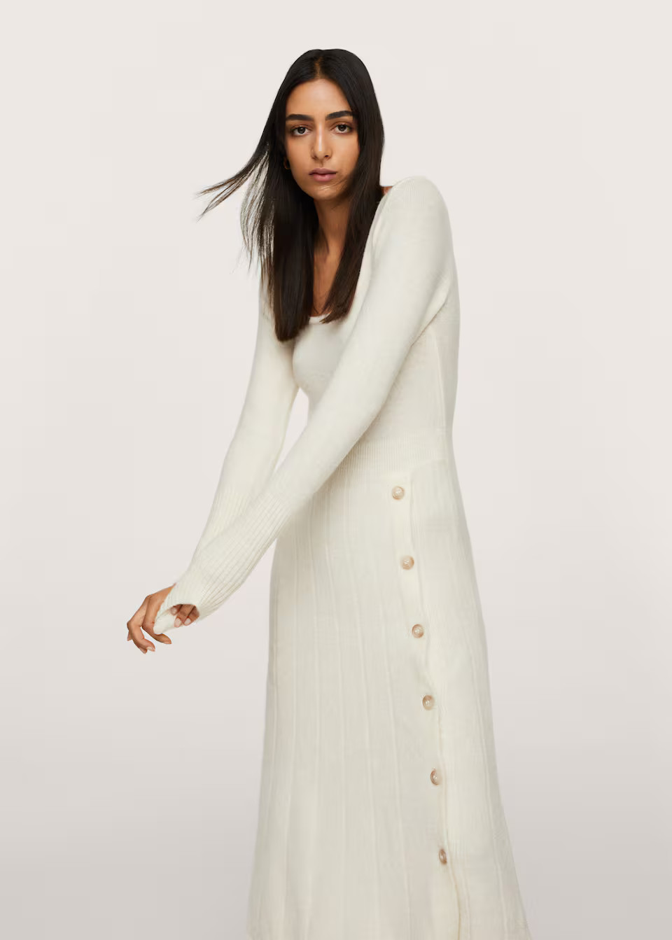 Button knit dress | MANGO (US)