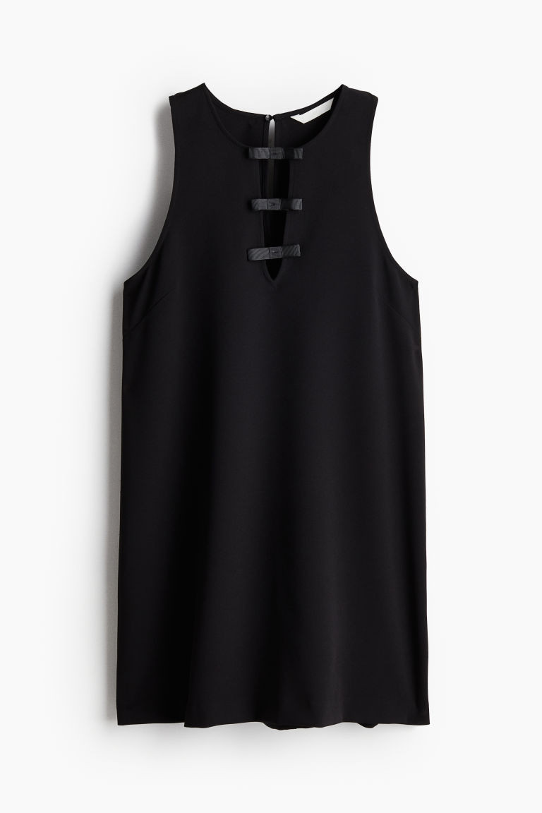 H & M - Bow-Detail Dress - Black | H&M (US + CA)