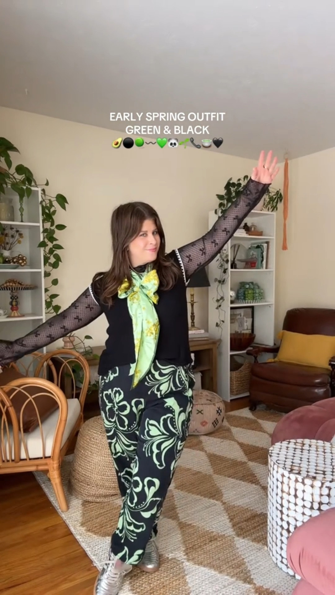 Channeling spring with this outfit! Green and black outfit idea. Printed pants. Scarf tied in a bow



#LTKSpringSale #LTKSeasonal #LTKStyleTip