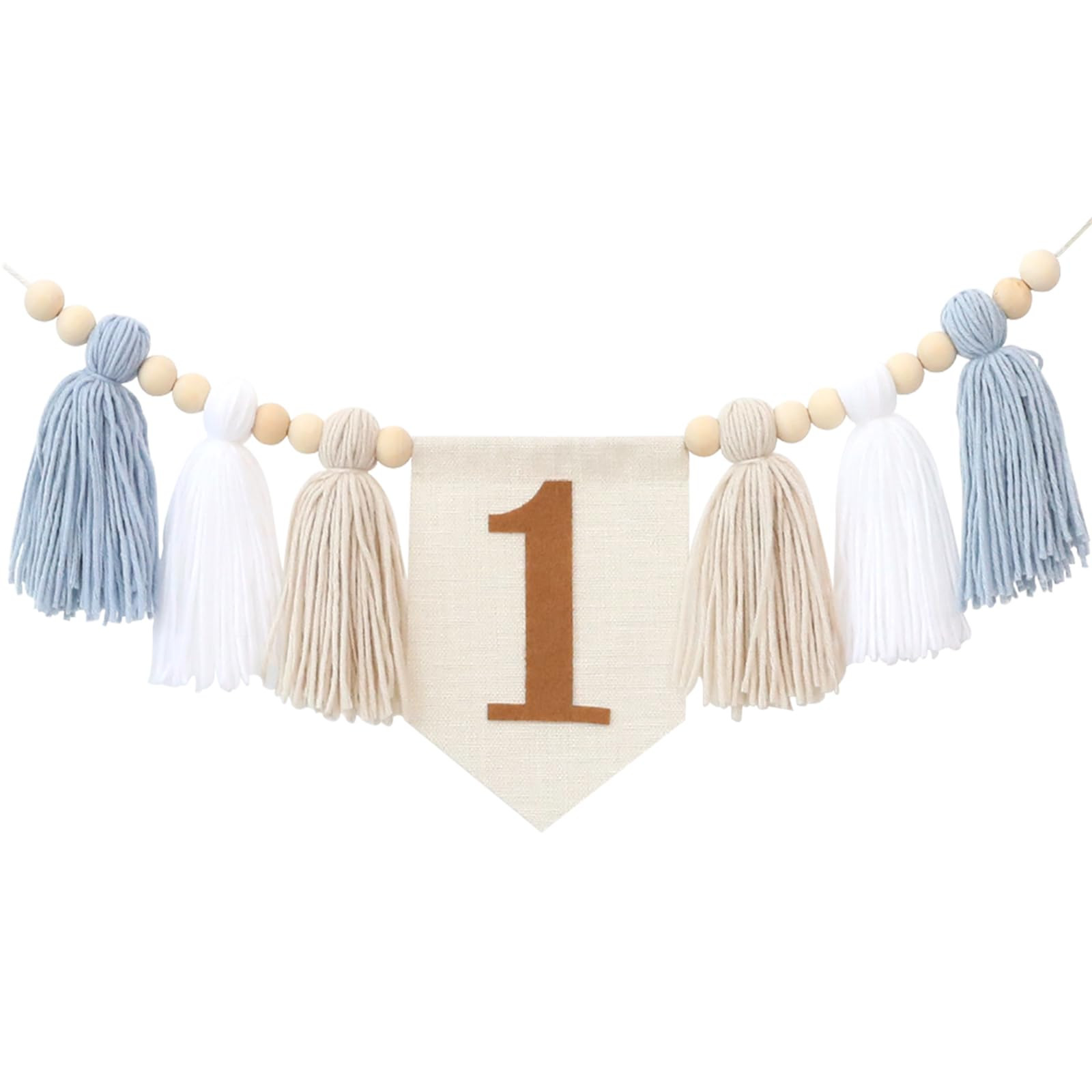 Boho Blue Handmade 1st Birthday High Chair Banner First Highchair Banner For Baby Boys Wild One W... | Amazon (US)