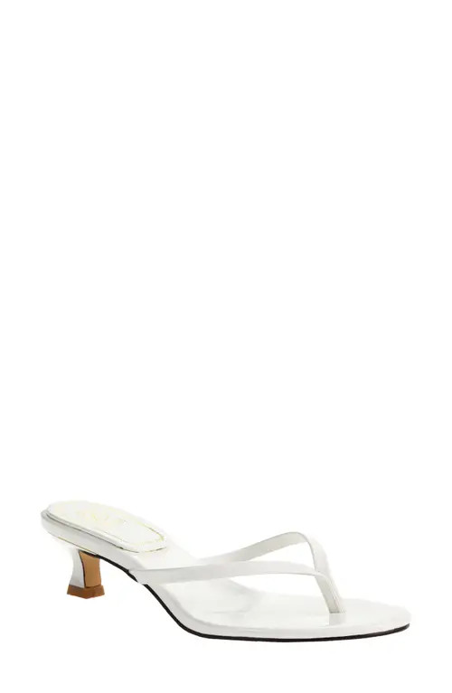 Chinese Laundry Brissa Kitten Heel Flip Flop in White at Nordstrom, Size 10 | Nordstrom