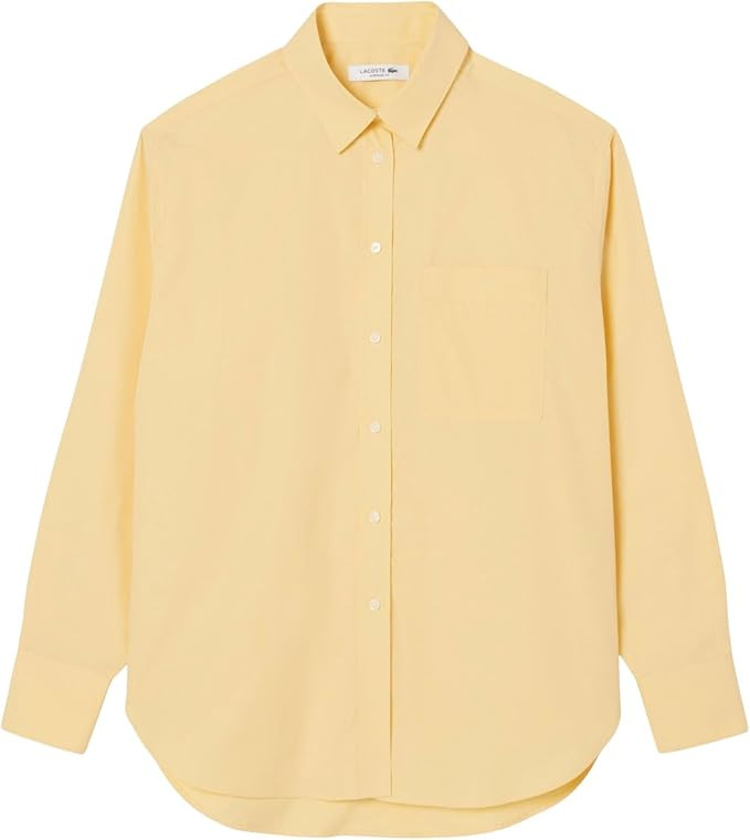 Lacoste Women's Oversized Cotton Poplin Shirt | Amazon (US)