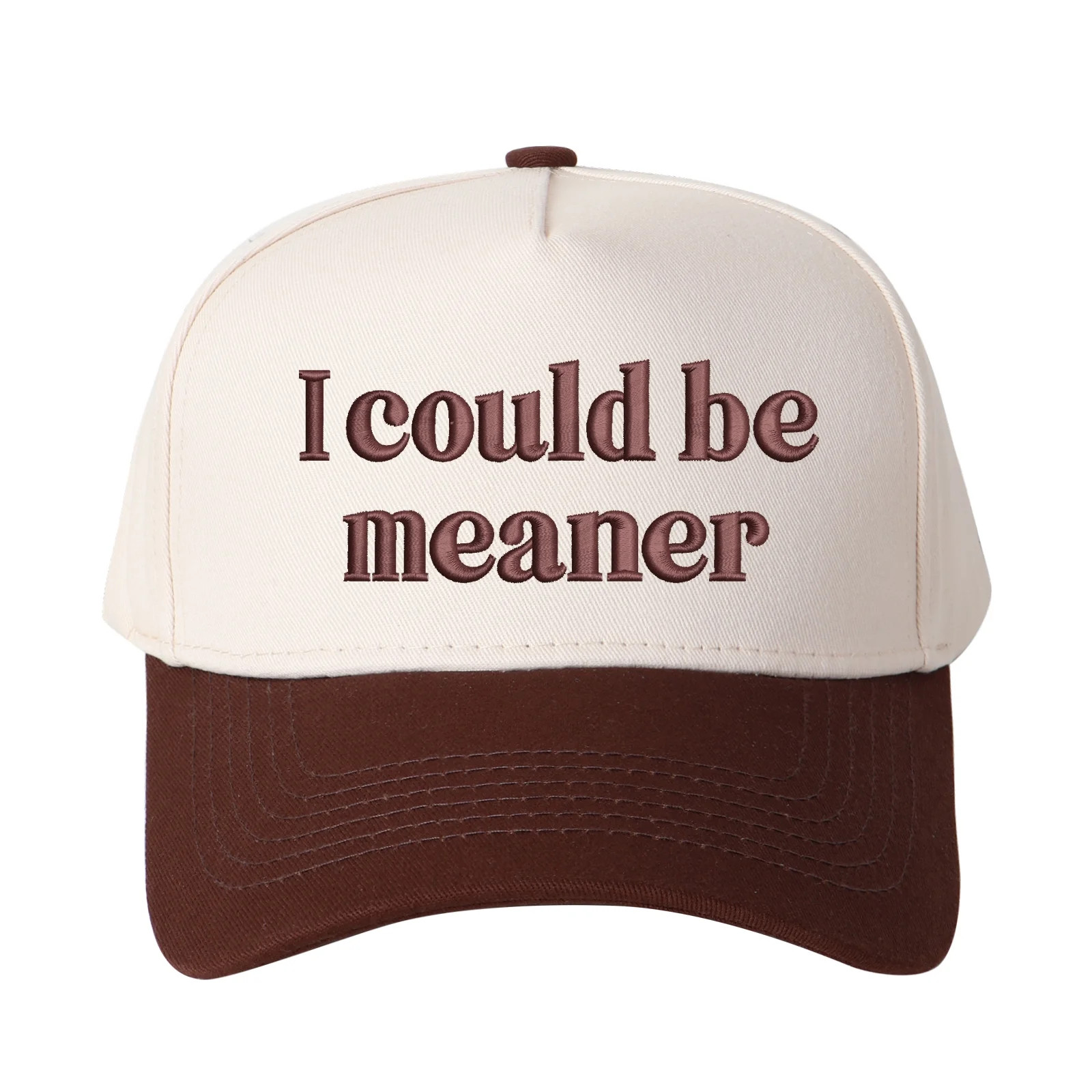 I Could Be Meaner Embroidered Trucker Hat Cute & Sassy Slogan Cap for Women Adjustable Fashion Ba... | Walmart (US)